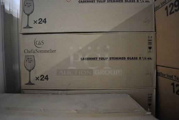 24 BRAND NEW IN BOX! Chef & Sommelier Cabernet Tulip Stemmed Wine Glasses. 2.5x2.5x7. 24 Times Your Bid! - Image 4 of 4