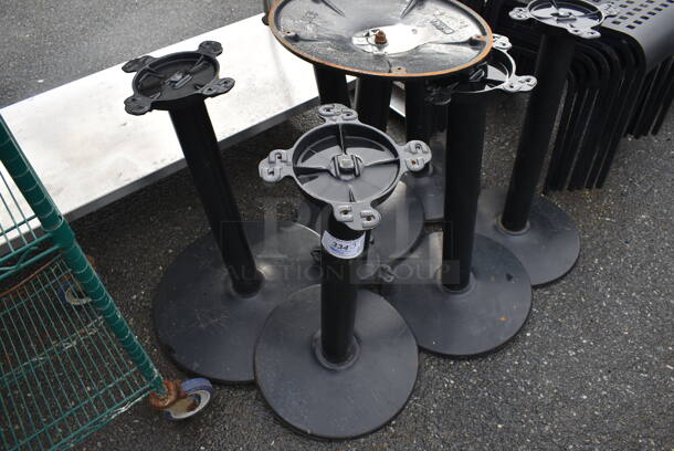 7 Black Metal Dining Height Table Bases. 17x17x30. 7 Times Your Bid!