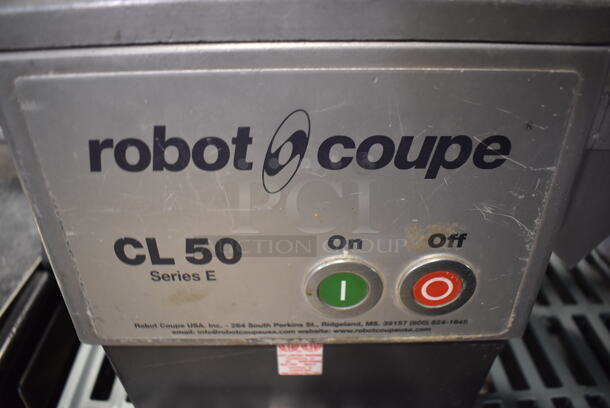 Robot Coupe CL50 Series E Metal Commercial Countertop Food Processor w/ Continuous Feed Head and Slicing Blade. 120 Volts, 1 Phase. 14x12x24. Tested and Working! - Image 4 of 11