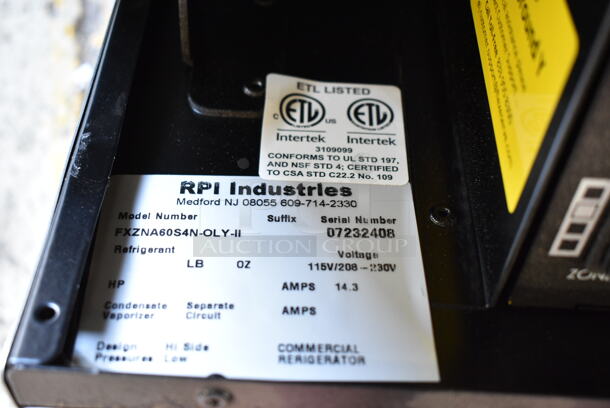 BRAND NEW SCRATCH AND DENT! RPI Industries FXZNA60S4N-OLY-II Metal Commercial Warming Display Rack on Commercial Casters. 115/208-230 Volts, 1 Phase. - Image 7 of 7