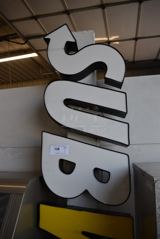 Subway Sign. 96x8x20. - Image 2 of 3