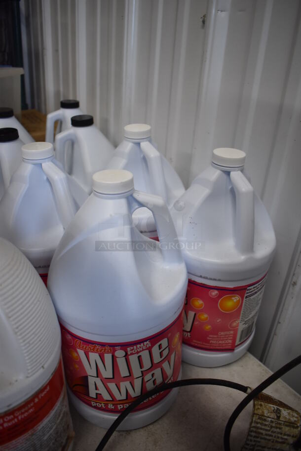 ALL ONE MONEY! Lot of Various Items Including 8 Grill Oven Cleaner Jugs, 4 Wipe Away Pot and Pan Washer Jugs, 4 Ecolab Lime-a-Way Jugs and Mop Head - Image 4 of 8