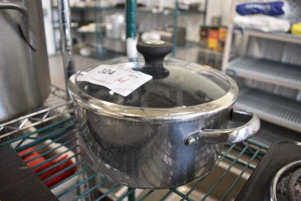 Metal Stock Pot w/ Lid. 13x10x7 - Image 3 of 3