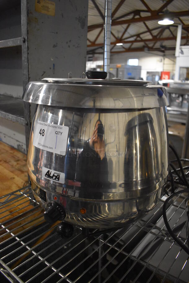 Alfa SW10SS Stainless Steel Commercial Countertop Soup Kettle Food Warmer. 110 Volts, 1 Phase. 12.5x13x14. Tested and Working! - Image 2 of 4
