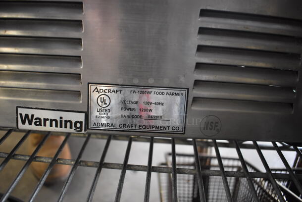 2010 Adcraft FW-1200WF Stainless Steel Commercial Countertop Food Warmer. 120 Volts, 1 Phase. 14.5x23x9. Tested and Working! - Image 4 of 4