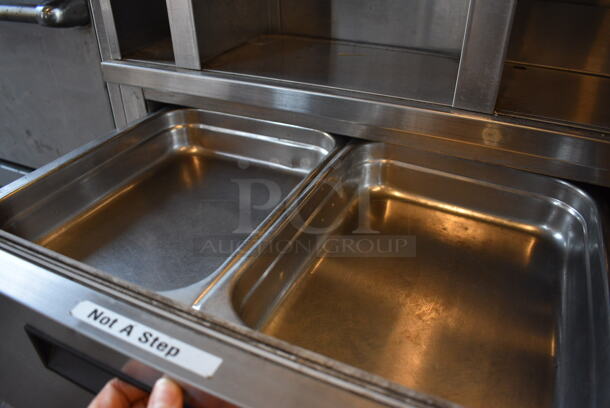 Duke Model DPC-38-120-DRW-DR-LM Stainless Steel Commercial Prep Table w/ 2 Drawers on Commercial Casters. 120 Volts, 1 Phase. 32x38x54. Tested and Working! - Image 9 of 10