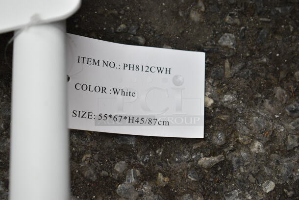 50 BRAND NEW! BFM Seating PH812CWH White Beachcomber Outdoor Dining Height Chair. 50 Times Your Bid! - Image 5 of 5