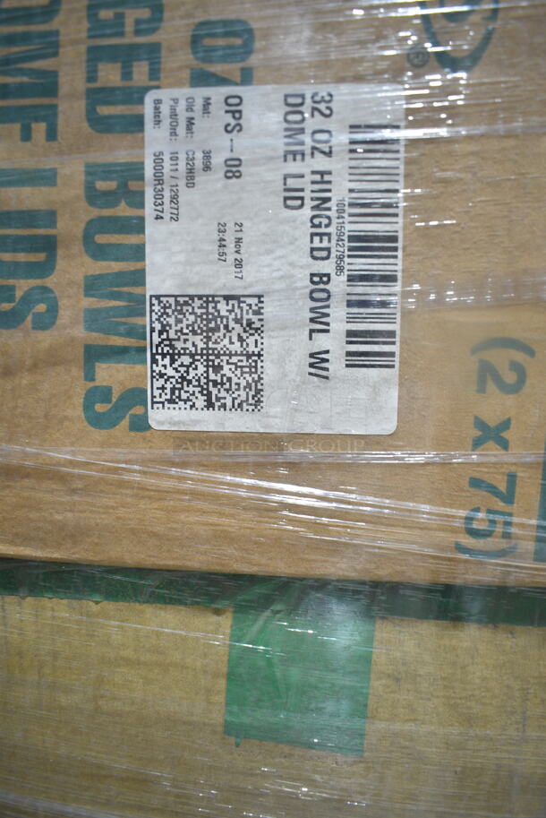 PALLET LOT of 23 BRAND NEW Boxes Including Dart C32HBD PresentaBowls 32 oz Clear Hinged Lid Containers, M Tucker Creamed Corn White Kraft Carton, 49032F300N 32 oz Square Pulp Bowl, Sabert 14080B50 Clear 80 oz./5 lb. Square Bowl. 23 Times Your Bid!  - Image 4 of 6