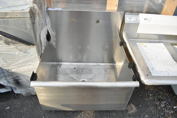 BRAND NEW SCRATCH AND DENT! Stainless Steel Single Bay Sink. No Legs.  - Image 1 of 2