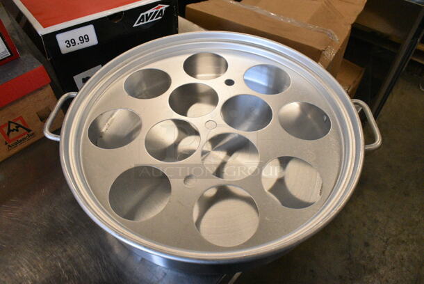 TIER LOT of Various BRAND NEW SCRATCH AND DENT! Items Including Metal Rotisserie Basket Spit, Royal ROY209 Egg Poacher Pot, Fryer Lid, Metal Piece - Image 5 of 10