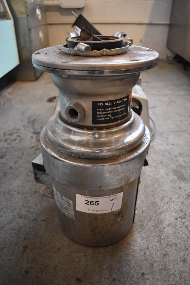 Insinkerator SS100-29 Stainless Steel Commercial Waste / Garbage Disposal. 208/230/460 Volts, 1 Phase. 9x9x18 - Image 1 of 5