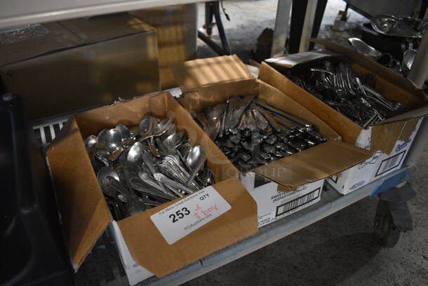 ALL ONE MONEY! Lot of 3 Boxes of Silverware; Spoons, Knives and Forks - Image 5 of 5