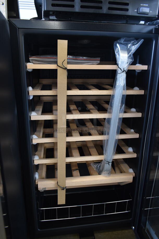 BRAND NEW SCRATCH AND DENT! Whynter FWC-341TS 34 Bottle Freestanding Stainless Steel Wine Refrigerator Merchandiser with Display Shelf and Digital Control. 115 Volts, 1 Phase. Tested and Working! - Image 3 of 4