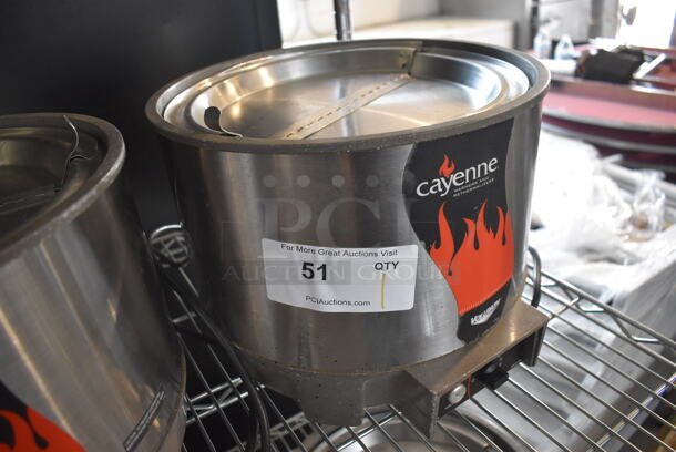 Vollrath Cayenne HS-11 Stainless Steel Commercial Countertop Soup Kettle Food Warmer w/ Lid. Does Not Have Drop In. 120 Volts, 1 Phase. Tested and Working! - Image 2 of 6