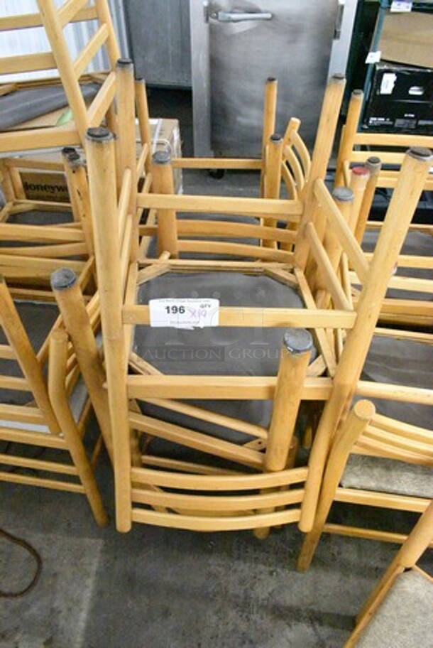 19 Wood Pattern Dining Height Chair. 19 Times Your Bid!  - Image 7 of 9