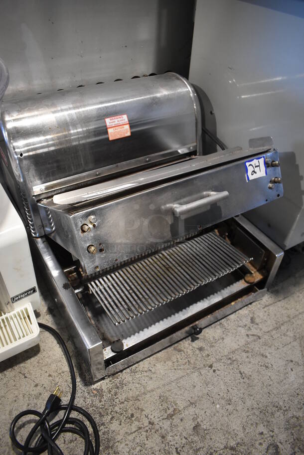 Berkel MB Stainless Steel Commercial Countertop Bread Loaf Slicer. 120 Volts, 1 Phase. 22x26x18. Tested and Working! - Image 2 of 5