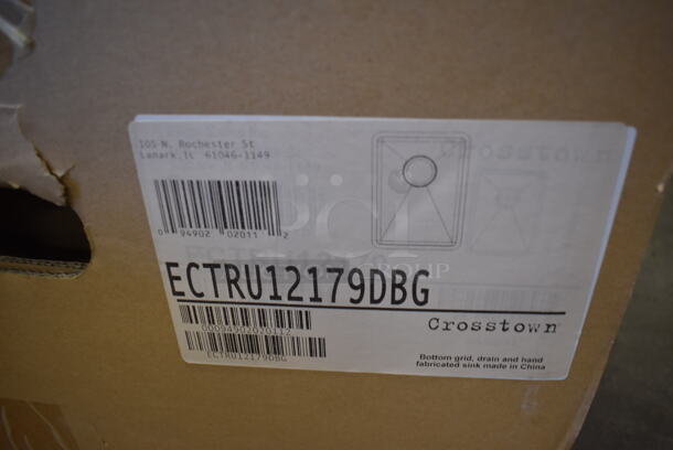 BRAND NEW SCRATCH AND DENT! Elkay ECTRU12179DBG 14 Inch Undermount Kitchen Sink with 9 Inch Bowl Depth, 18-Gauge Stainless Steel Construction, Polished Satin Finish. Stock Picture Used For Gallery Picture. - Image 3 of 7