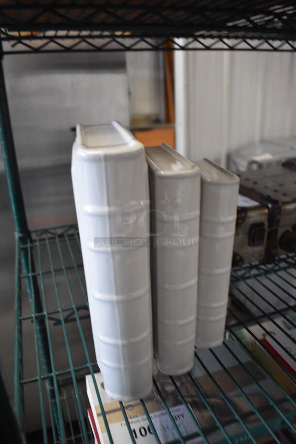 ALL ONE MONEY! Lot of 3 White Ceramic Fake Books. 5x2x8, 6x2x9, 7x2.5x10 - Image 3 of 5