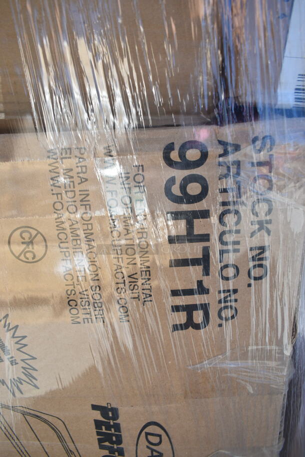 PALLET LOT of 24 BRAND NEW Boxes Including Dart 16J16 16 oz. White Customizable Foam Cup - 1000/Case, Dart 99HT1R 10" x 5 1/4" x 3" White Foam Hoagie Take Out Container with Perforated Hinged Lid - 500/Case, 50020CAFE Choice 20 oz. Café Print Poly Paper Hot Cup - 600/Case, 129MCS24B Choice 24 oz. Black Rectangular Microwavable Heavy Weight Container with Lid 8" x 5 1/4" x 2" - 150/Case, 966TALLFLDB Choice White Tall-Fold 6" x 13" Dispenser Napkin - 8000/Case, 303A45BWRAMF Acopa 4.5 oz. Bright White Fluted Porcelain Ramekin - 48/Case, 788410277WH Hoffmaster 410277 14" x 19" White Embossed Traymat with Scalloped Edge - 1000/Case, 500MFT Lavex White M-Fold (Multifold) Towel - 4000/Case, 999PTOKFT8 Kraft Microwavable Folded Paper. 24 Times Your Bid!  - Image 4 of 12