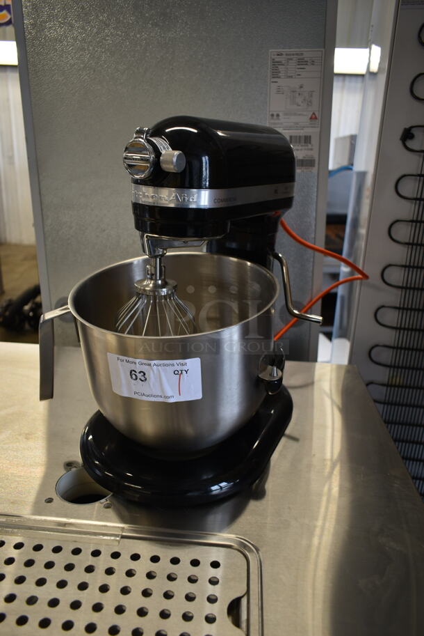 BRAND NEW SCRATCH AND DENT! KitchenAid KSM89900B Metal Countertop 8 Quart Planetary Dough Mixer w/ Stainless Steel Bowl and Whisk Attachment. 120 Volts, 1 Phase. Tested and Working! - Image 1 of 5