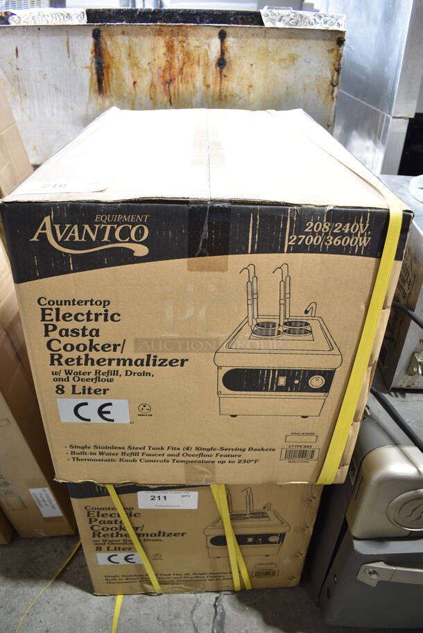 BRAND NEW IN BOX! Avantco 177PC201 Stainless Steel Commercial Countertop Electric Powered Pasta Cooker. 208/240 Volts, 1 Phase. - Image 2 of 3