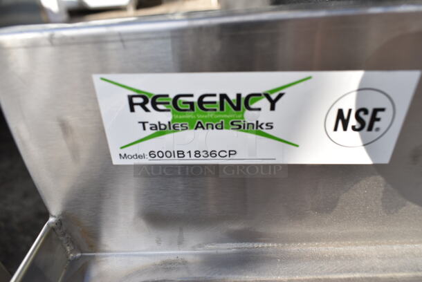 BRAND NEW SCRATCH AND DENT! Regency 600IB1836CP 18" x 36" Underbar Ice Bin with 7 Circuit Post-Mix Cold Plate and Bottle Holders - 79 lb. No Legs.  - Image 4 of 4