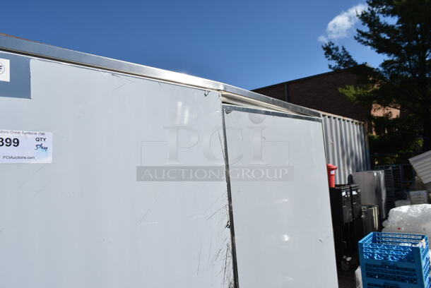 BRAND NEW SCRATCH AND DENT! Regency 600SMC48DDR Stainless Steel Commercial 2 Door Mop Sink Cabinet.  - Image 3 of 8