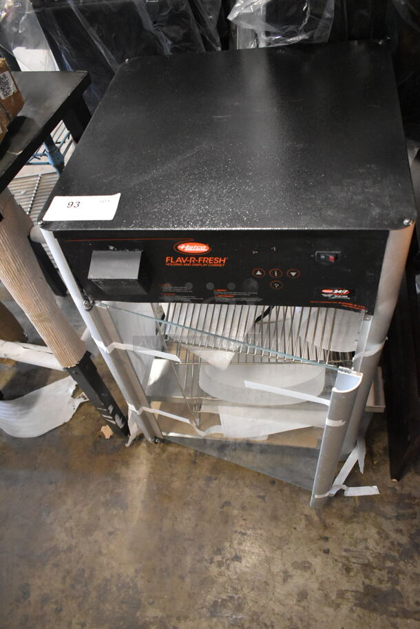 BRAND NEW SCRATCH AND DENT! Hatco FDWD-2X Flav-R-Fresh Two Door Heated Display Cabinet with Humidity Control and Multi-Purpose Rack. Broken/Missing Side Glass Panels. 120 Volts, 1 Phase. Tested and Working! - Image 2 of 5