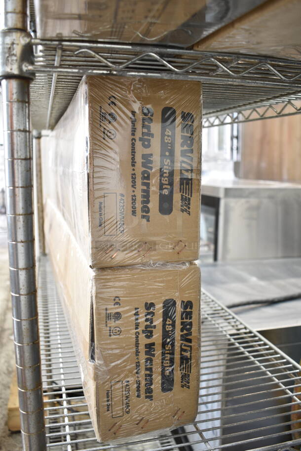 2 BRAND NEW IN BOX! ServIt 423SWI48CP Stainless Steel Commercial 48" High Wattage Strip Warmer with Infinite Controls. 120 Volts, 1 Phase. 2 Times Your Bid! - Image 3 of 5