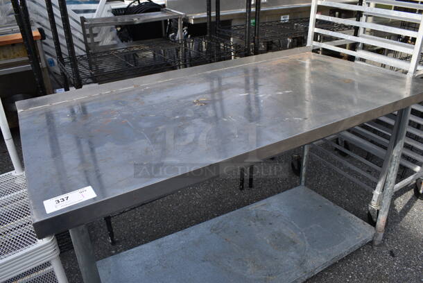 Stainless Steel Table w/ Metal Under Shelf. 60x30x36 - Image 3 of 5