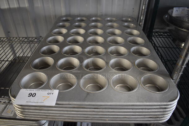 7 Metal 35 Cup Muffin Baking Pans. 18x26x1.5. 7 Times Your Bid!