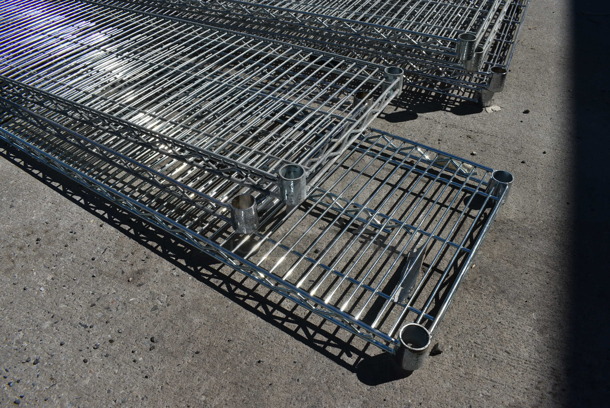 ALL ONE MONEY! Lot of 3 Various Chrome Finish Wire Shelves. Includes 60x141.5, 72x14x1.5 - Image 2 of 3