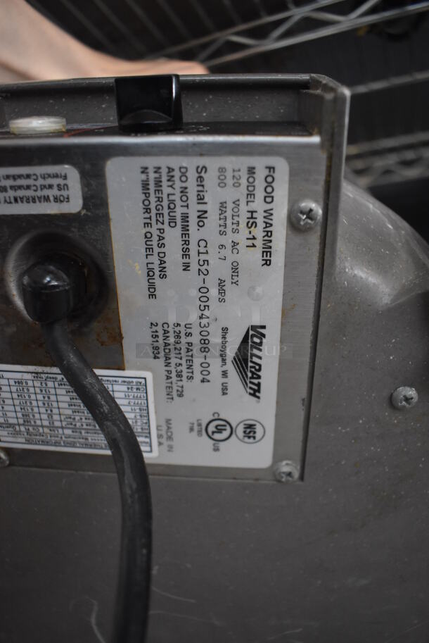 Vollrath Cayenne HS-11 Stainless Steel Commercial Countertop Soup Kettle Food Warmer w/ Lid. Does Not Have Drop In. 120 Volts, 1 Phase. Tested and Working! - Image 6 of 6
