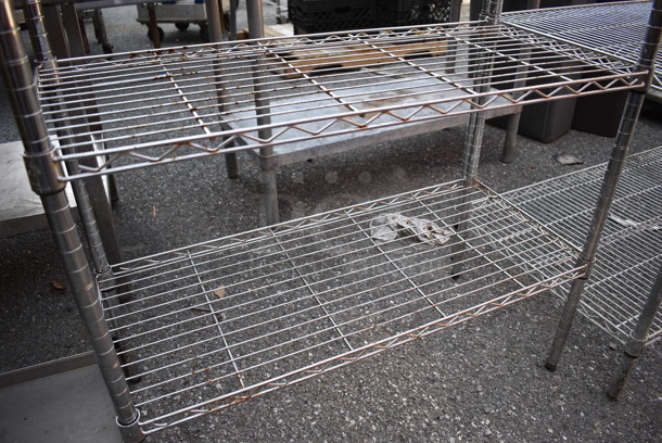Chrome Finish 5 Tier Shelving Unit. BUYER MUST DISMANTLE. PCI CANNOT DISMANTLE FOR SHIPPING. PLEASE CONSIDER FREIGHT CHARGES. 36x16x72 - Image 4 of 4