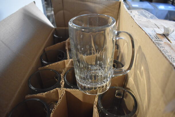 12 BRAND NEW IN BOX! Libbey 5362 Glass 10 oz Mugs. 5x3x5.5. 12 Times Your Bid!