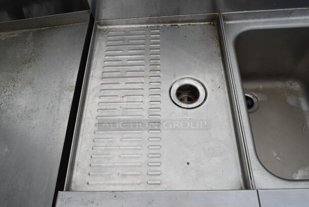 Perlick Stainless Steel Commercial 3 Bay Bar Sink w/ Dual Drain Boards, Faucet and Handles. Bays 10x8. Drain Boards 11x15 - Image 5 of 7