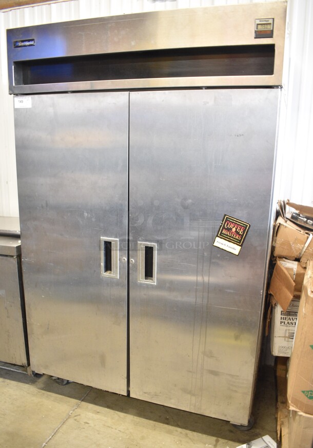Delfield Stainless Steel Commercial 2 Door Reach In Cooler w/ Poly Coated Racks on Commercial Casters. Cannot Test - Unit Trips Breaker - Image 2 of 9