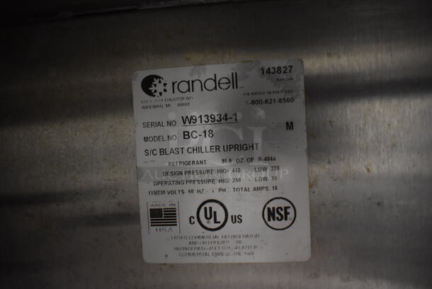 2015 Randell BC-18 Stainless Steel Commercial Floor Style Blast Chiller. 115/230 Volts, 1 Phase. 40x37x72 - Image 6 of 7