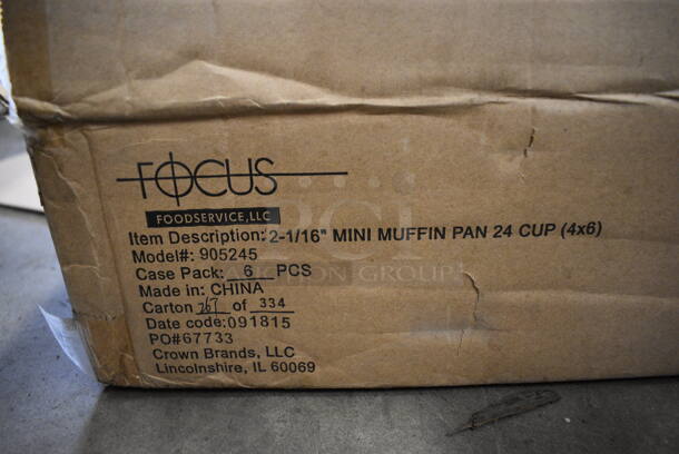 6 BRAND NEW IN BOX! Focus Metal 24 Cup Muffin Baking Pans. 18x13x2. 6 Times Your Bid! - Image 4 of 4