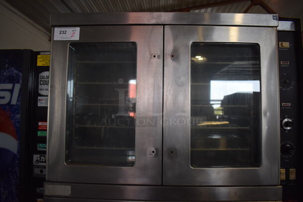 2 Vulcan Snorkel Stainless Steel Commercial Gas Powered Full Size Convection Oven w/ View Through Doors, Metal Oven Racks and Thermostatic Controls. Missing Door Handles. 40x36x79. 2 Times Your Bid! - Image 8 of 9