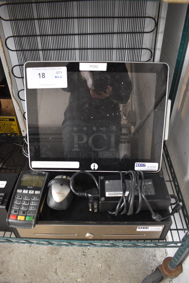 Model HT Elite A-II 15" POS Monitor, SII Model RP-D10 Thermal Receipt Printer, Ingenico Model iPP320 Credit Card Reader, Mouse and Metal Cash Drawer - Image 2 of 6