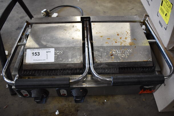 Vollrath Cayenne Stainless Steel Commercial Countertop Electric Powered Double Panini Press. 23x14.5x8. Tested and Working! - Image 2 of 11