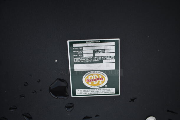 BRAND NEW SCRATCH AND DENT! Ashland PolyTrap 1414850 4850 100 lb. Grease Trap with Threaded Connections - Image 3 of 5