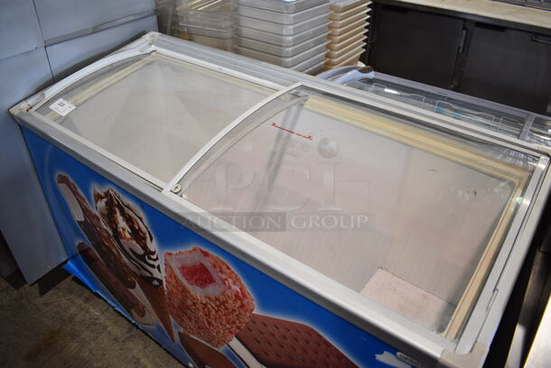 Fricon THG 8 SGI Metal Commercial Novelty Ice Cream Freezer Merchandiser on Commercial Casters. 115 Volts, 1 Phase. 60x25x38.5. Tested and Working! - Image 3 of 8