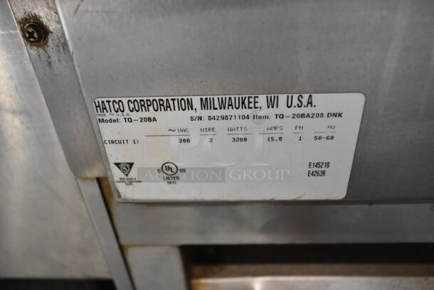 Hatco TQ-20BA Stainless Steel Commercial Countertop Conveyor Oven. 208 Volts, 1 Phase.  - Image 5 of 5