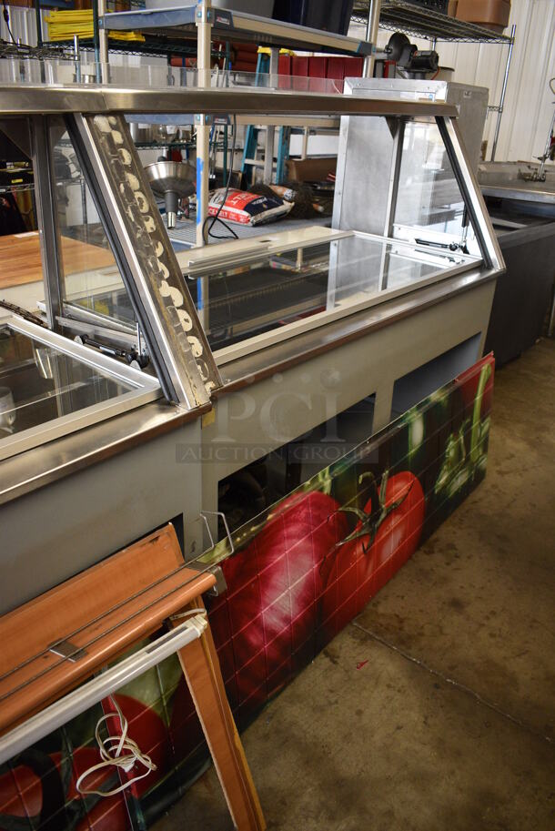 Duke Stainless Steel Commercial Subway Sandwich Make Line Prep Line w/ Lowering Sneeze Guards. 146x38x58 - Image 5 of 9