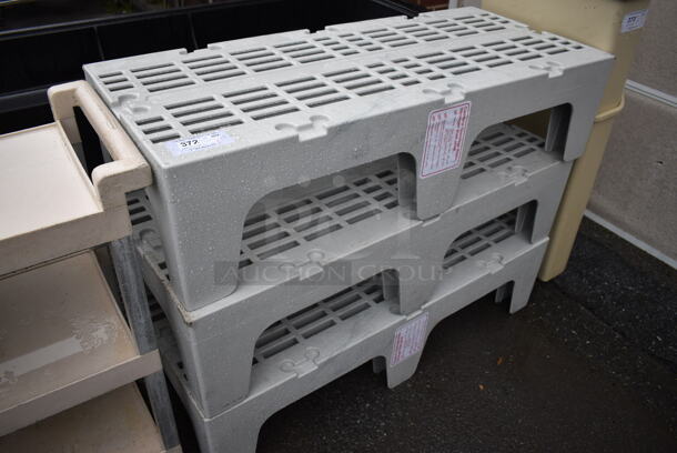 3 Cambro Gray Poly Dunnage Racks. 48x21x12. 3 Times Your Bid! - Image 2 of 5