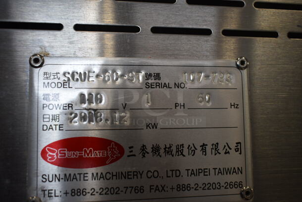 2018 Sun-Mate SCVE-6C-ST Stainless Steel Commercial Natural Gas Powered Convection Oven on Pan Rack w/ Commercial Casters. 110 Volts, 1 Phase. - Image 5 of 5