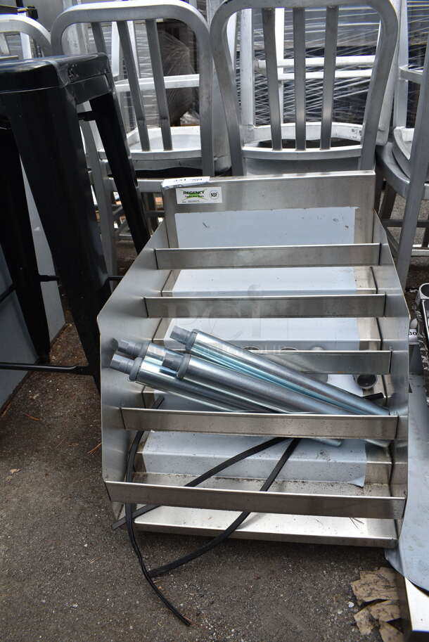 BRAND NEW SCRATCH AND DENT! Regency 600LDR2318  18" Five-Tiered Stainless Steel Liquor Display Rack - 23" Deep.  - Image 2 of 6