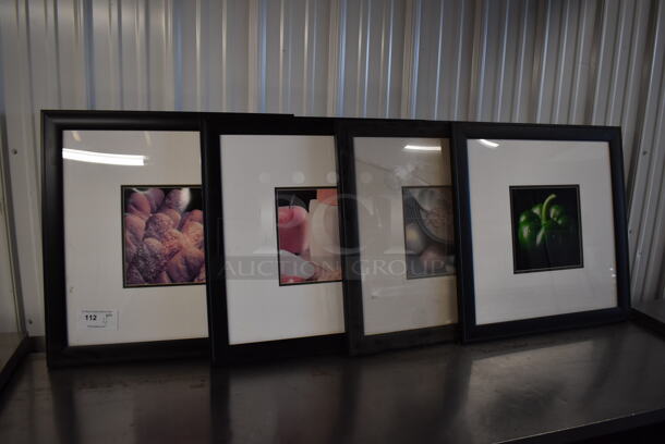 4 Framed Pictures; Bread Loaves, Cheese, Green Pepper and Sauce. 26x1x26. 4 Times Your Bid! - Image 2 of 7
